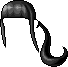 Black Long Twin Tails Hair