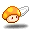 Orange Mushroom Buddy Hairpin